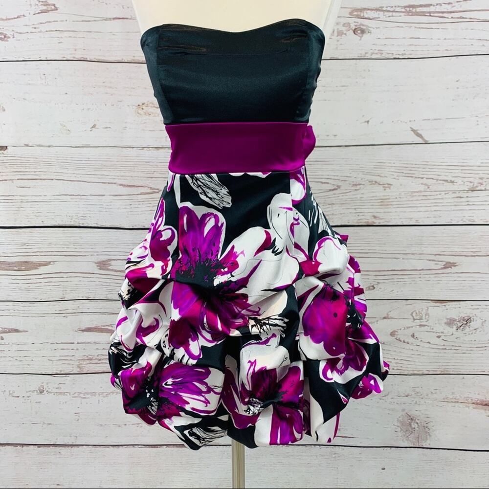 Ruby Rox strapless balloon hem dress